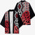 New Zealand Kimono Aotearoa Kowhaiwhai Mix Taniko Art - Red - Polynesian Pride
