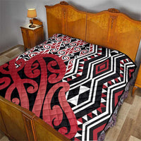 New Zealand Quilt Aotearoa Kowhaiwhai Mix Taniko Art - Red