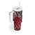 New Zealand Tumbler With Handle Aotearoa Kowhaiwhai Mix Taniko Art - Red LT14