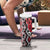 New Zealand Tumbler With Handle Aotearoa Kowhaiwhai Mix Taniko Art - Red LT14