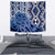 New Zealand Tapestry Aotearoa Kowhaiwhai Mix Taniko Art - Blue