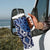 New Zealand Tumbler With Handle Aotearoa Kowhaiwhai Mix Taniko Art - Blue LT14