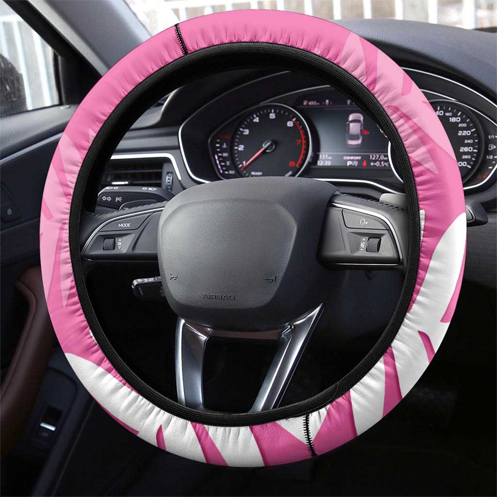 New Zealand Aotearoa Cricket Steering Wheel Cover Go White Silver Fern LT14 - Polynesian Pride