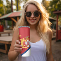 Custom Serbia Volleyball Skinny Tumbler 2025 Go Champions