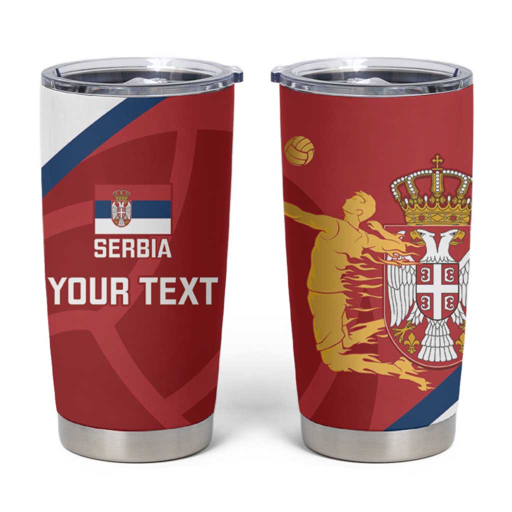 Custom Serbia Volleyball Tumbler Cup 2025 Go Champions