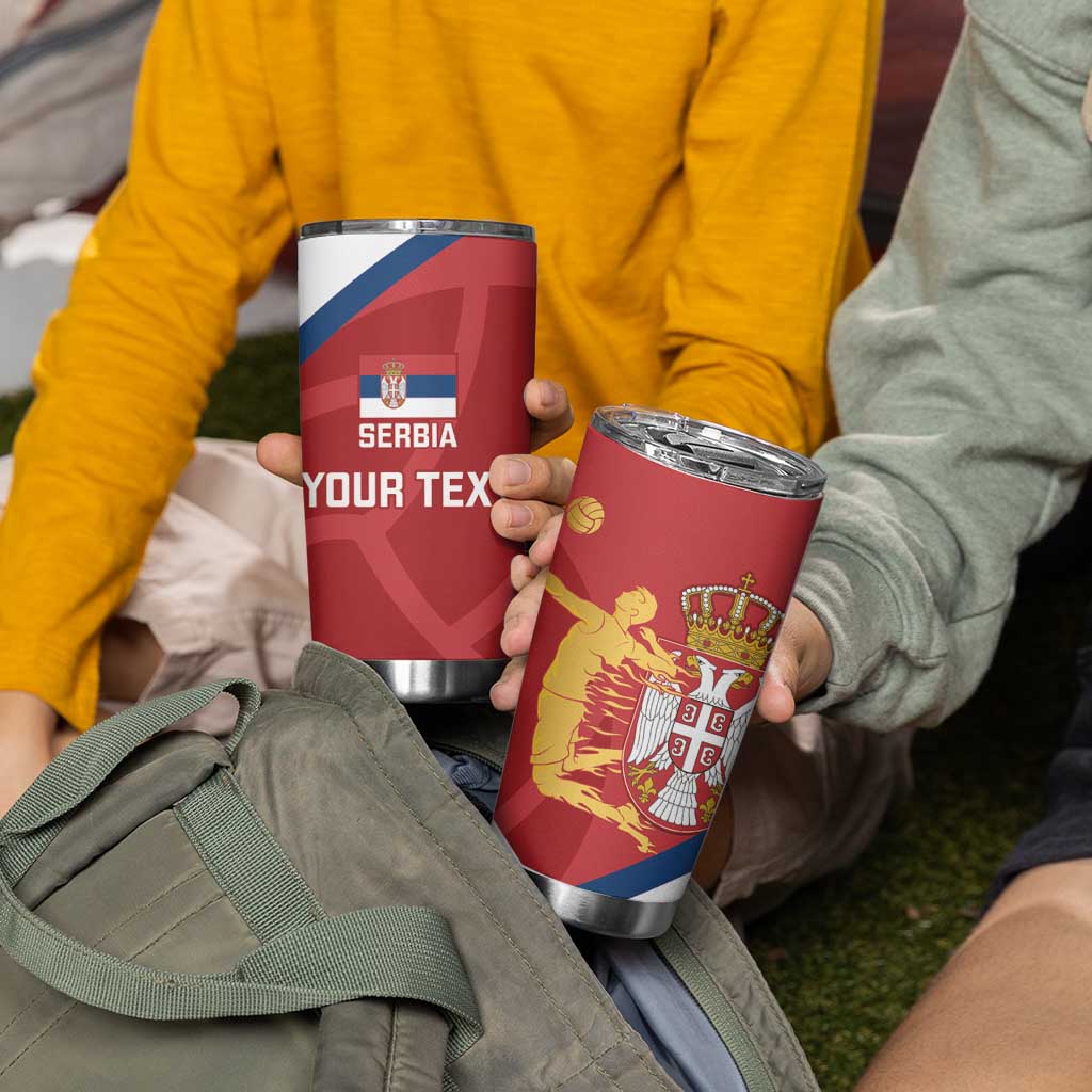 Custom Serbia Volleyball Tumbler Cup 2025 Go Champions