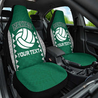 Custom Hawaii Volleyball Car Seat Cover Hawaiian Kakau Pattern LT14 One Size Green - Polynesian Pride