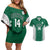 Custom Hawaii Volleyball Couples Matching Off Shoulder Short Dress and Hawaiian Shirt Hawaiian Kakau Pattern