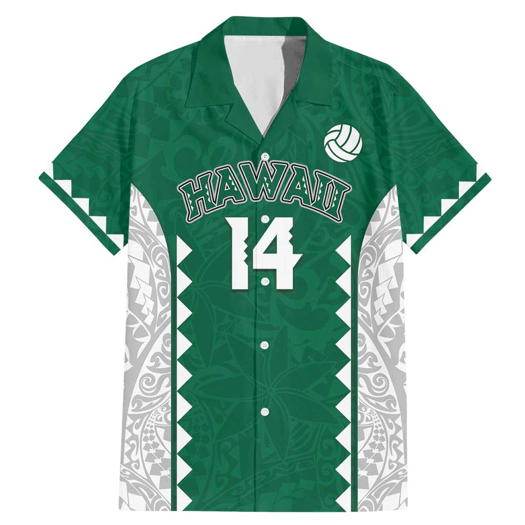 Custom Hawaii Volleyball Family Matching Mermaid Dress and Hawaiian Shirt Hawaiian Kakau Pattern