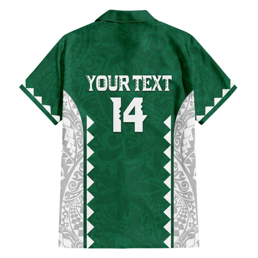 Custom Hawaii Volleyball Family Matching Short Sleeve Bodycon Dress and Hawaiian Shirt Hawaiian Kakau Pattern