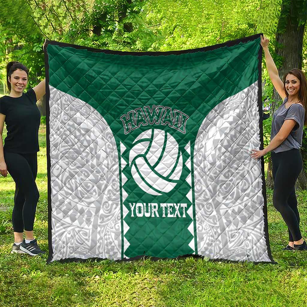 Custom Hawaii Volleyball Quilt Hawaiian Kakau Pattern