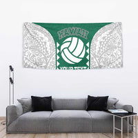 Custom Hawaii Volleyball Tapestry Hawaiian Kakau Pattern