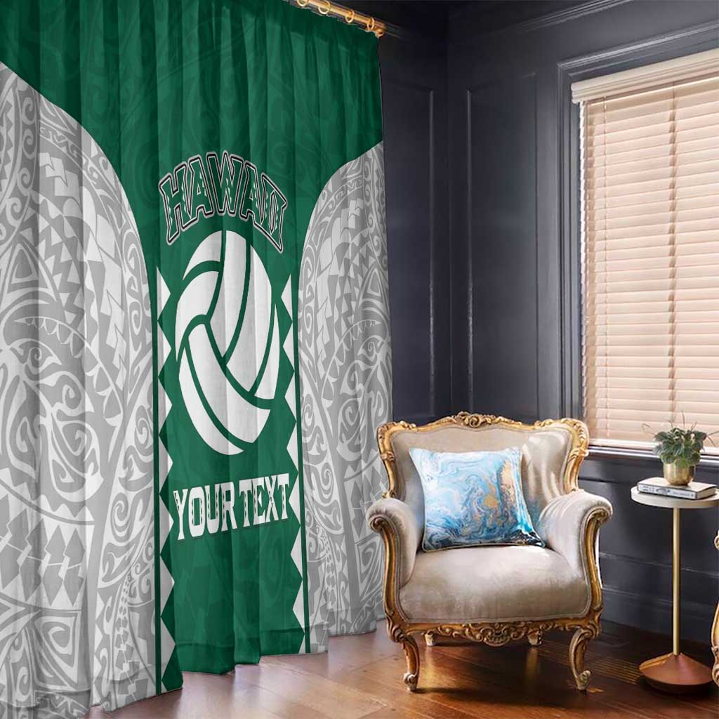 Custom Hawaii Volleyball Window Curtain Hawaiian Kakau Pattern