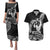Black Hawaii Ikaika Warrior Couples Matching Puletasi and Hawaiian Shirt Hawaiian Power
