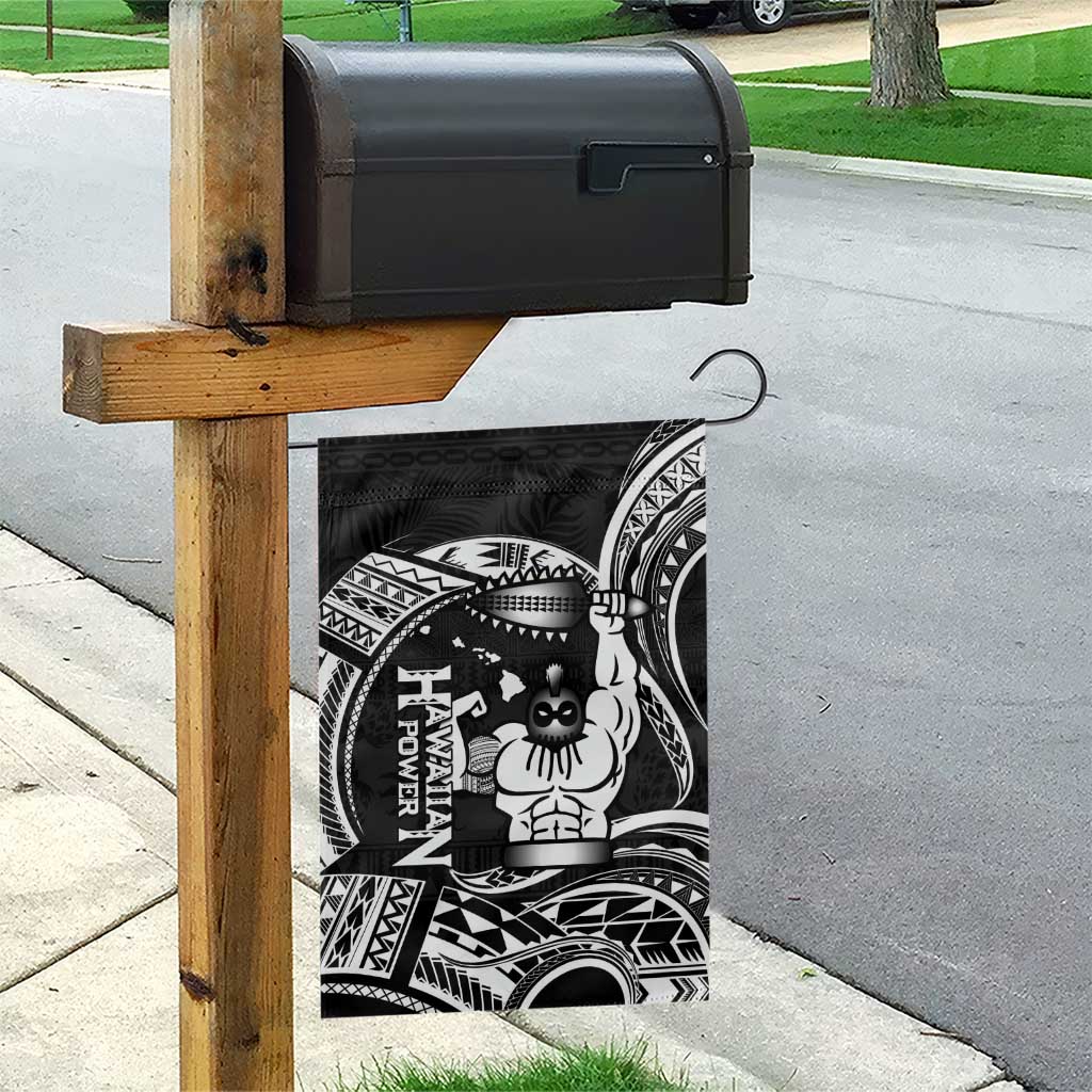 Black Hawaii Ikaika Warrior Garden Flag Hawaiian Power