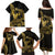 Gold Hawaii Ikaika Warrior Family Matching Puletasi and Hawaiian Shirt Hawaiian Power