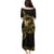 Gold Hawaii Ikaika Warrior Family Matching Puletasi and Hawaiian Shirt Hawaiian Power