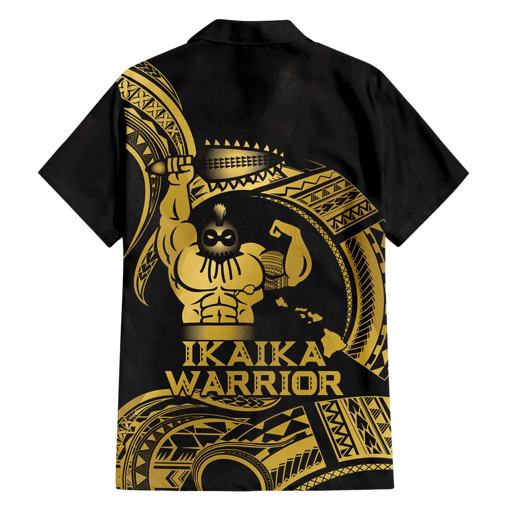 Gold Hawaii Ikaika Warrior Family Matching Tank Maxi Dress and Hawaiian Shirt Hawaiian Power