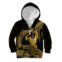 Gold Hawaii Ikaika Warrior Kid Hoodie Hawaiian Power