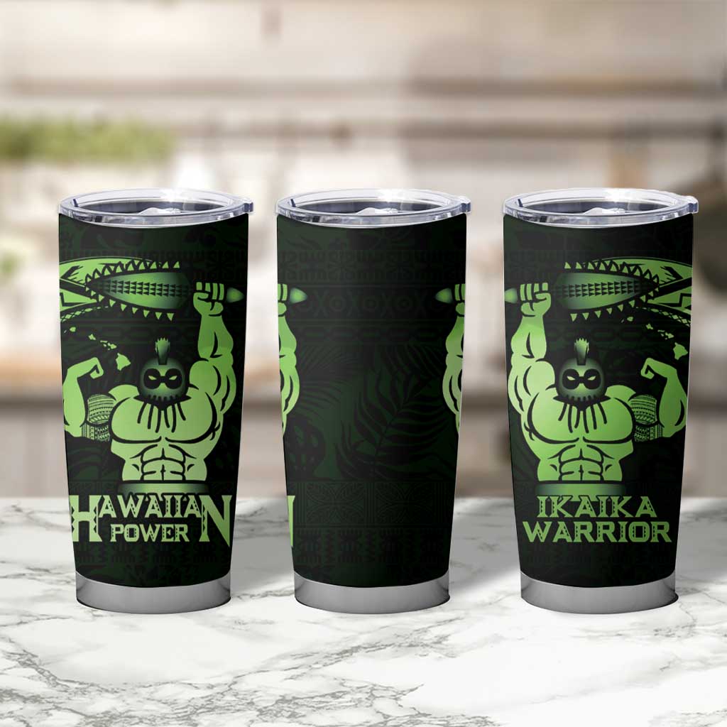 Green Hawaii Ikaika Warrior Tumbler Cup Hawaiian Power