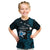 Personalised Hawaii King Kamehameha Day Kid T Shirt Plumeria With Kakau Pattern - Blue