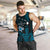 Personalised Hawaii King Kamehameha Day Men Tank Top Plumeria With Kakau Pattern - Blue