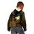 Personalised Hawaii King Kamehameha Day Kid Hoodie Plumeria With Kakau Pattern - Gold