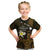 Personalised Hawaii King Kamehameha Day Kid T Shirt Plumeria With Kakau Pattern - Gold
