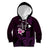 Personalised Hawaii King Kamehameha Day Kid Hoodie Plumeria With Kakau Pattern - Purple