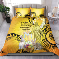 Polynesia Easter Day Bedding Set He Is Risen Lilium Longiflorum Polynesian Pattern