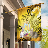 Polynesia Easter Day Garden Flag He Is Risen Lilium Longiflorum Polynesian Pattern