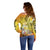 Polynesia Easter Day Off Shoulder Sweater He Is Risen Lilium Longiflorum Polynesian Pattern