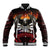 Fautasi Race Day American Samoa Baseball Jacket Bald Eagle Polynesian Tattoo