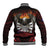 Fautasi Race Day American Samoa Baseball Jacket Bald Eagle Polynesian Tattoo