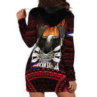 Fautasi Race Day American Samoa Hoodie Dress Bald Eagle Polynesian Tattoo