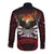 Fautasi Race Day American Samoa Long Sleeve Button Shirt Bald Eagle Polynesian Tattoo