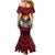 Fautasi Race Day American Samoa Mermaid Dress Bald Eagle Polynesian Tattoo