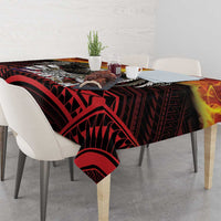 Fautasi Race Day American Samoa Tablecloth Bald Eagle Polynesian Tattoo