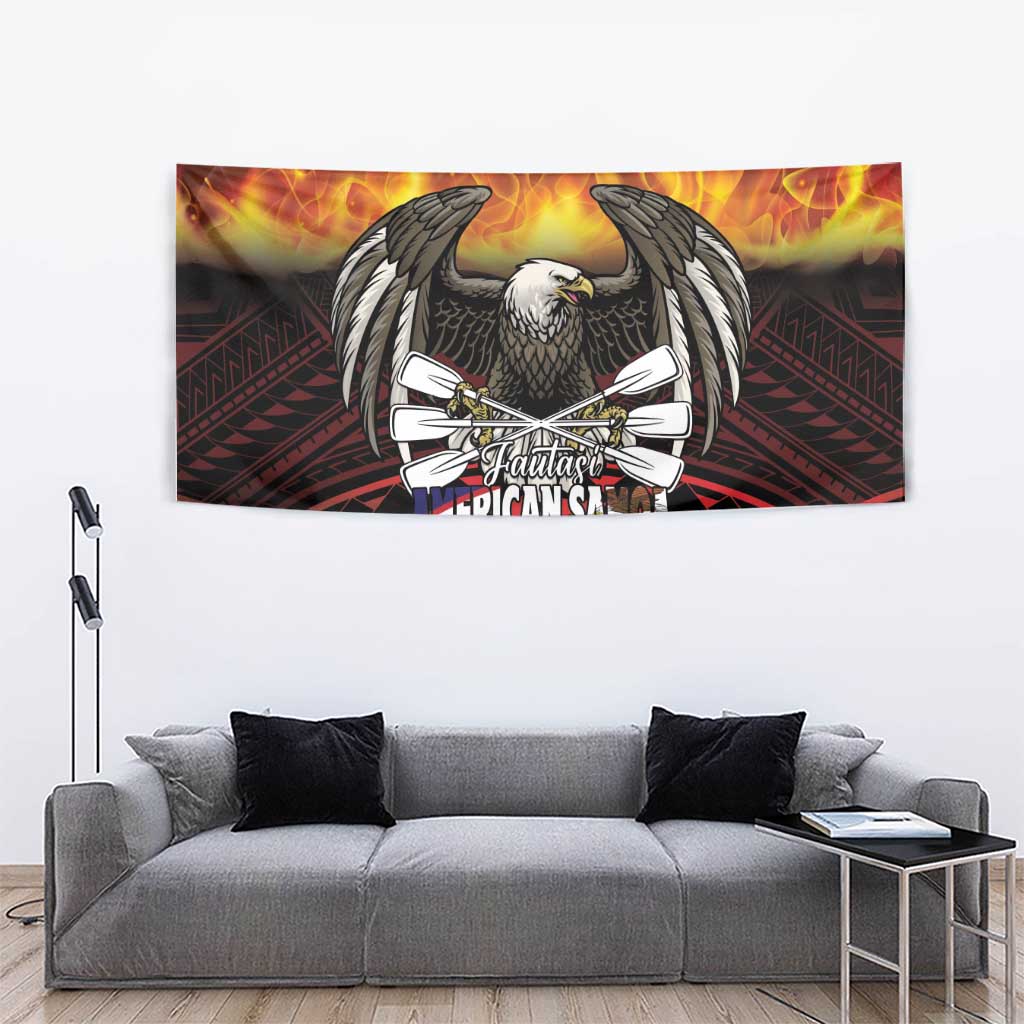 Fautasi Race Day American Samoa Tapestry Bald Eagle Polynesian Tattoo
