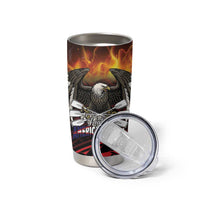 Fautasi Race Day American Samoa Tumbler Cup Bald Eagle Polynesian Tattoo