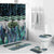 Turquoise Traditional Cloak Aotearoa Bathroom Set Maori Paua Shell Korowai Pattern - Polynesian Pride