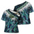 Turquoise Traditional Cloak Aotearoa Cross Shoulder Shirt Maori Paua Shell Korowai Pattern - Polynesian Pride