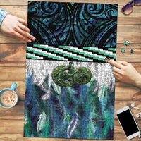 Turquoise Traditional Cloak Aotearoa Puzzle Maori Paua Shell Korowai Pattern LT14 Turquoise - Polynesian Pride