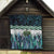 Turquoise Traditional Cloak Aotearoa Quilt Maori Paua Shell Korowai Pattern