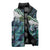 Turquoise Traditional Cloak Aotearoa Sleeveless Puffer Jacket Maori Paua Shell Korowai Pattern - Polynesian Pride