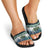 Turquoise Traditional Cloak Aotearoa Slide Sandals Maori Paua Shell Korowai Pattern - Polynesian Pride