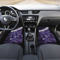 Purple Traditional Cloak Aotearoa Car Mats Maori Paua Shell Korowai Pattern