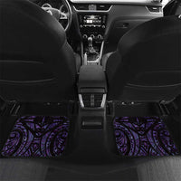 Purple Traditional Cloak Aotearoa Car Mats Maori Paua Shell Korowai Pattern