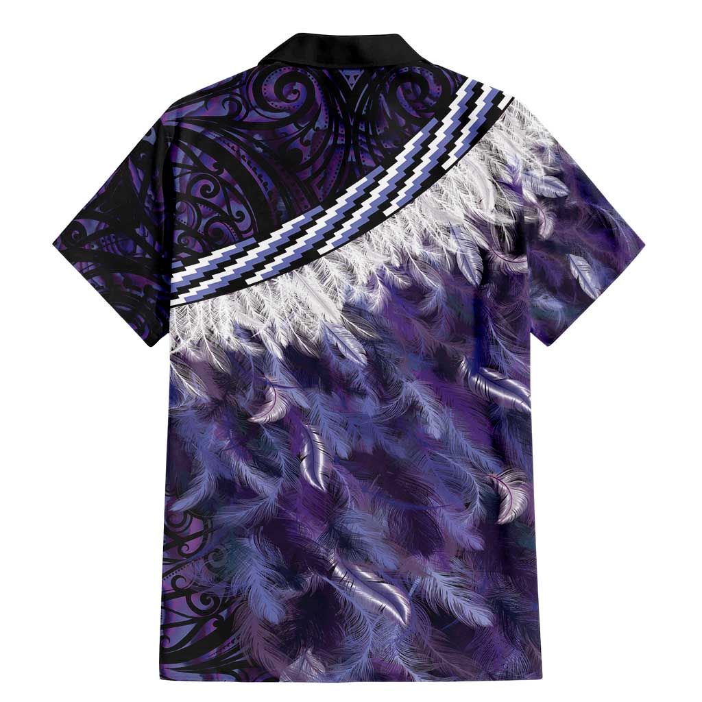 Purple Traditional Cloak Aotearoa Family Matching Mermaid Dress and Hawaiian Shirt Maori Paua Shell Korowai Pattern LT14 - Polynesian Pride