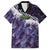 Purple Traditional Cloak Aotearoa Family Matching Off The Shoulder Long Sleeve Dress and Hawaiian Shirt Maori Paua Shell Korowai Pattern